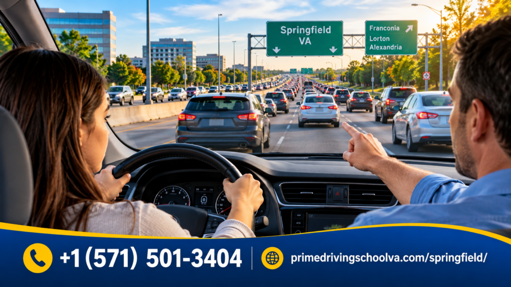 Driving Lesson Towards Springfield, VA